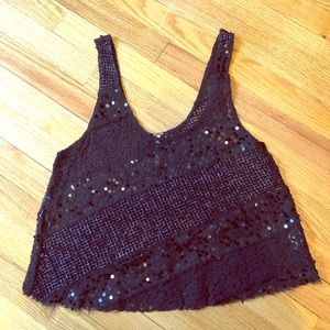 Free People knitted sequin top